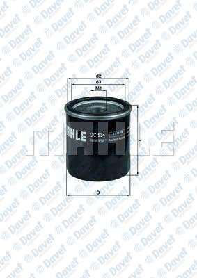 MAHLE OC534 Yag Filtresi Toyota Corolla 1988 - 2003 Benzinli (Ae92 - Ae101 - Ae111 Kasa) Auris-Avensis